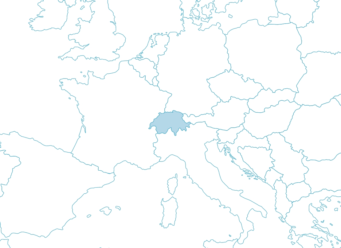 スイスのマップ